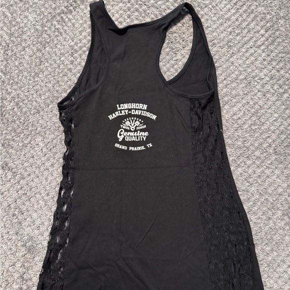 Harley-Davidson Black and White Graphic Tank Top - Picture 3 of 3